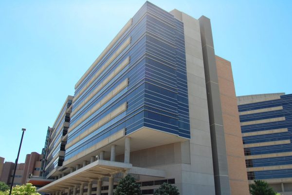 An outside photo of the Wisconsin Institute for Medical Research at the University of Wisconsin-Madison
